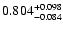 $\rm0.804^{+ 0.098}_{- 0.084 }$