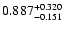 $\rm0.887^{+ 0.320}_{- 0.151 }$