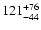 $\rm 121^{+ 76}_{- 44 }$