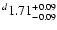$^d\rm 1.71^{+ 0.09}_{- 0.09 }$