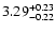$\rm 3.29^{+ 0.23}_{- 0.22 }$