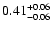 $\rm0.41^{+ 0.06}_{- 0.06 }$