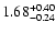 $\rm 1.68^{+ 0.40}_{- 0.24 }$