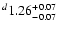 $^d\rm 1.26^{+ 0.07}_{- 0.07 }$
