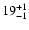 $\rm 19^{+ 1}_{- 1 }$