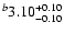 $^b\rm 3.10^{+ 0.10}_{- 0.10 }$