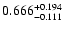 $\rm0.666^{+ 0.194}_{- 0.111 }$