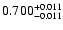 $\rm0.700^{+ 0.011}_{- 0.011 }$