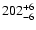 $\rm 202^{+ 6}_{- 6 }$