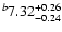 $^b\rm 7.32^{+ 0.26}_{- 0.24 }$