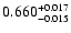 $\rm0.660^{+ 0.017}_{- 0.015 }$