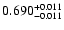 $\rm0.690^{+ 0.011}_{- 0.011 }$