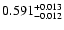 $\rm0.591^{+ 0.013}_{- 0.012 }$