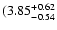 $\rm (3.85^{+ 0.62}_{- 0.54 }$