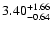 $\rm 3.40^{+ 1.66}_{- 0.64 }$