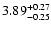 $\rm 3.89^{+ 0.27}_{- 0.25 }$