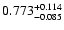 $\rm0.773^{+ 0.114}_{- 0.085 }$