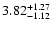 $\rm 3.82^{+ 1.27}_{- 1.12 }$