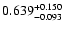 $\rm0.639^{+ 0.150}_{- 0.093 }$
