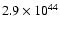 $2.9\times 10^{44}$