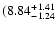 $\rm (8.84^{+ 1.41}_{- 1.24 }$
