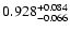 $\rm0.928^{+ 0.084}_{- 0.066 }$