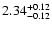 $\rm 2.34^{+ 0.12}_{- 0.12 }$