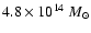 $4.8\times 10^{14}~M_{\odot}$