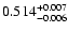 $\rm0.514^{+ 0.007}_{- 0.006 }$