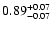 $\rm0.89^{+ 0.07}_{- 0.07 }$