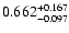 $\rm0.662^{+ 0.167}_{- 0.097 }$
