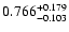 $\rm0.766^{+ 0.179}_{- 0.103 }$
