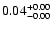 $\rm0.04^{+ 0.00}_{- 0.00 }$
