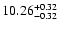 $\rm 10.26^{+ 0.32}_{- 0.32 }$