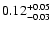 $\rm0.12^{+ 0.05}_{- 0.03 }$