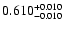 $\rm0.610^{+ 0.010}_{- 0.010 }$