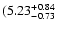 $\rm (5.23^{+ 0.84}_{- 0.73 }$
