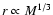 $r \propto M^{1/3}$