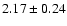 $2.17 \pm 0.24 $