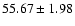 $55.67 \pm1.98 $