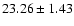$23.26 \pm1.43 $