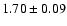 $1.70 \pm0.09$