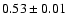 $ 0.53 \pm0.01$
