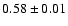 $0.58 \pm0.01$
