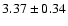 $3.37 \pm 0.34 $