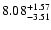$\rm 8.08^{+ 1.57}_{- 3.51 }$