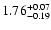 $\rm 1.76^{+ 0.07}_{- 0.19 }$