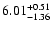 $\rm 6.01^{+ 0.51}_{- 1.36 }$