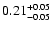 $\rm0.21^{+ 0.05}_{- 0.05 }$