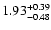 $\rm 1.93^{+ 0.39}_{- 0.48 }$